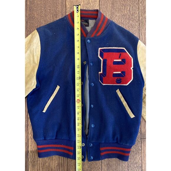 Tecumseh High School IN Letterman Men's Jacket Blue Red & White Size 42 - Picture 10 of 12